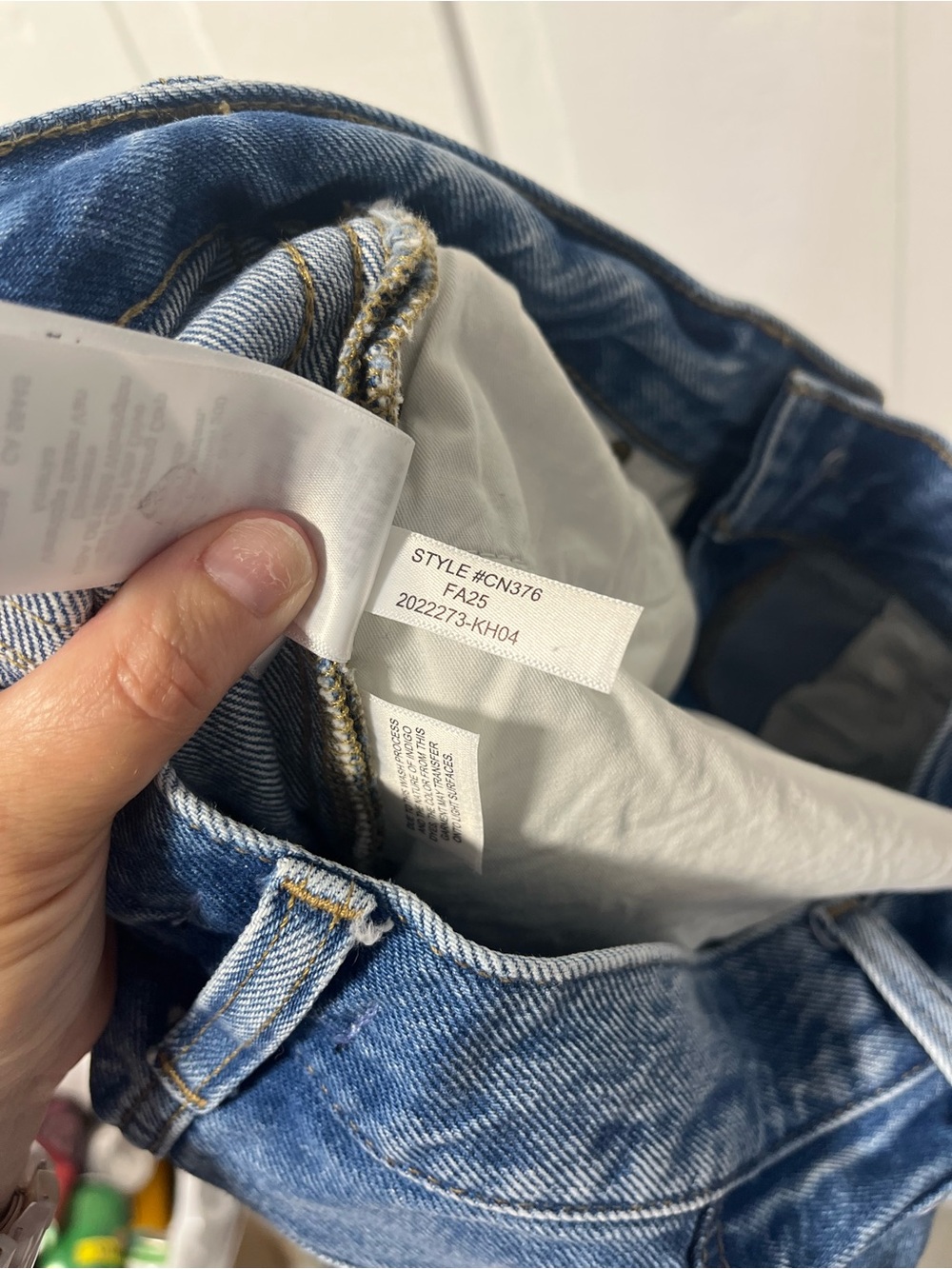 J Crew Petite Mid Rise Relaxed Straight Denim Jean with suede stripe size 24 - Picture 8 of 12